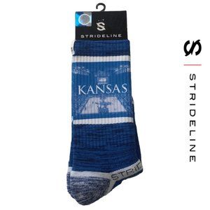 Strideline KU Kansas University Socks NWT